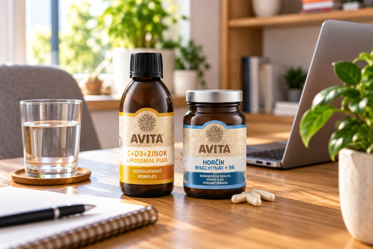C+D3+Zinek liposomal plus a Hořčík Bisglycinát + B6 v denní rutině dospělého
